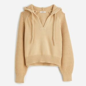 Madewell Open-Neck Ribbed Hoodie